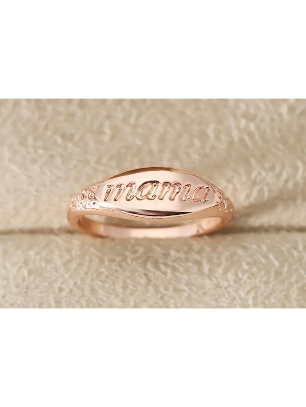 New - Simple but Elegant - Rose Gold - "Mama" Ring - Size 7